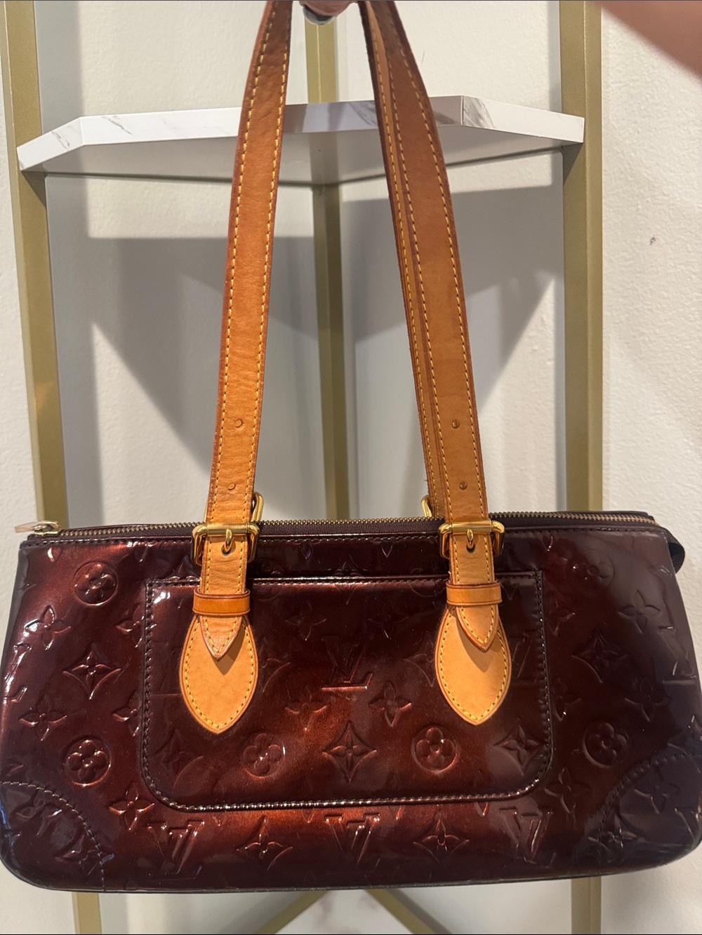 Authentic Louis Vuitton Mono Vernis Rosewood Avenue- Amarante - Picture 17 of 17